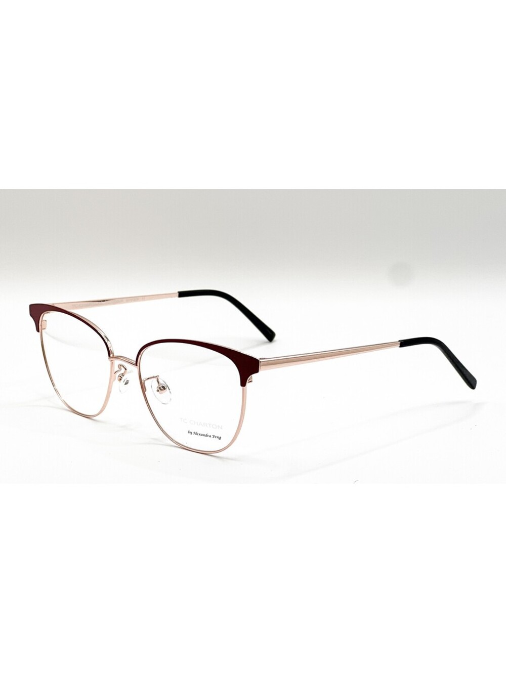 Tc Charton Jennifer C.3 Burgundy Gold Eyeglass Frames 52-17-140